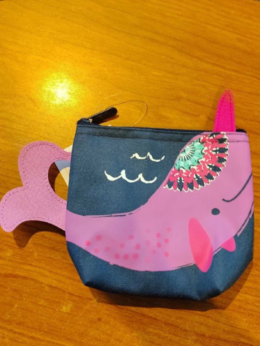 Kids Mermaid & Narwhal Zip Snack Pouches - Pink, Aqua